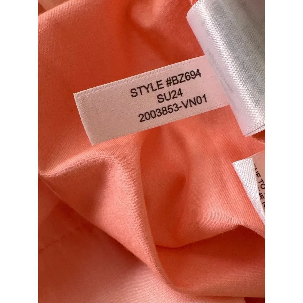 NWT J.Crew Essential Wide Leg Poplin Pants Peony Coral Size 6